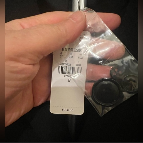 Express Brand New Men's Black Wool-Blend
Overcoat. Size Medium - Picture 9 of 16